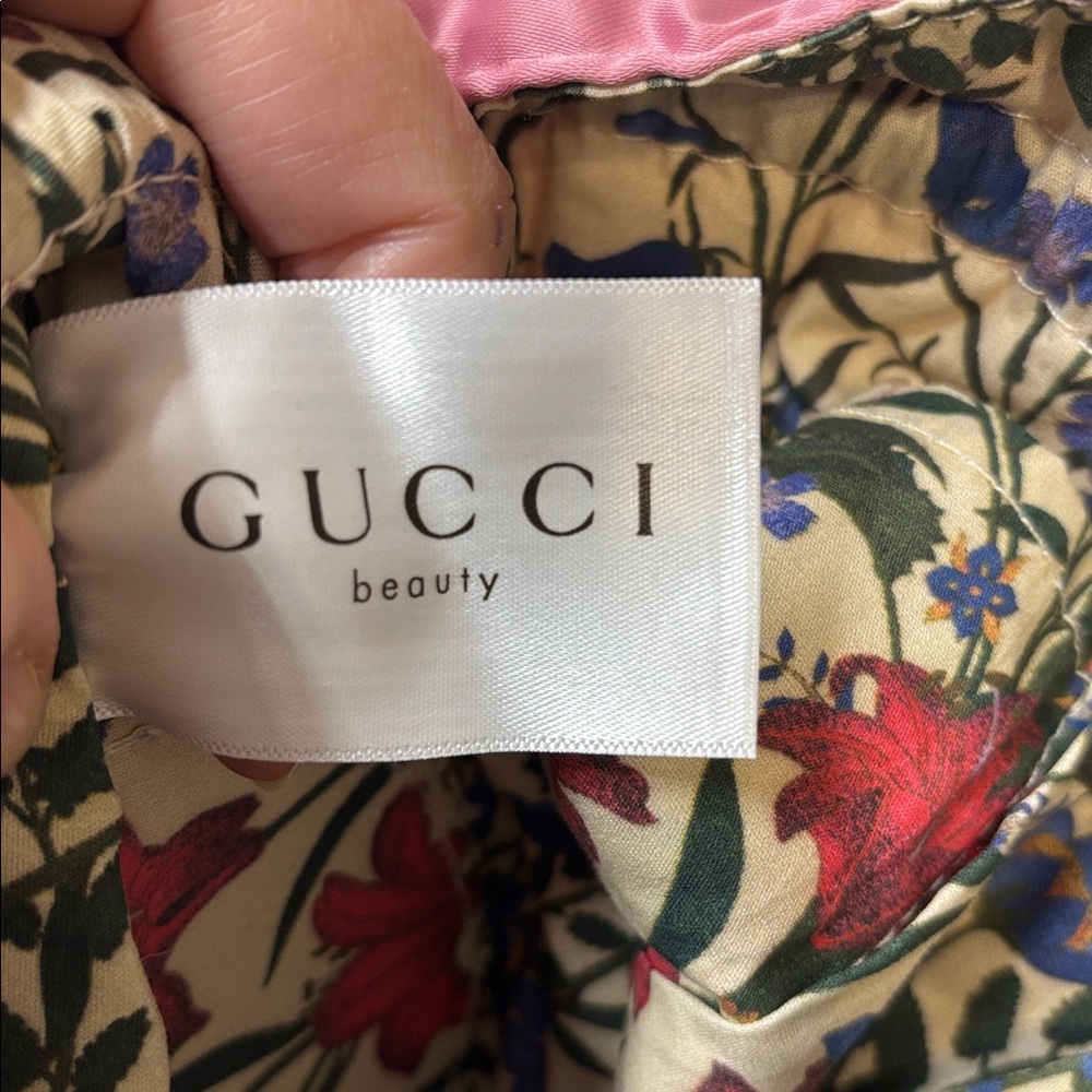 NEW Gucci Beauty Satin Drawstring Floral Flower Pouch GWP - Picture 6 of 7